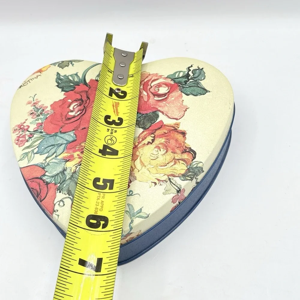 Heart Shaped Metal Soap Tin Container Tudor Garden 1988 Potpourri Press Sgnd
